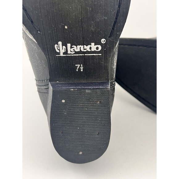 Laredo Womens Grey Black Silver Cross Inlay Details 52030 Western Boots Size 7.5 - Picture 14 of 15